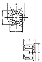 MS14144 Self-Locking Castellated Machine Nuts - 2