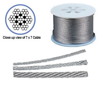 3/32" Wire Rope CABLE  7 X 7 